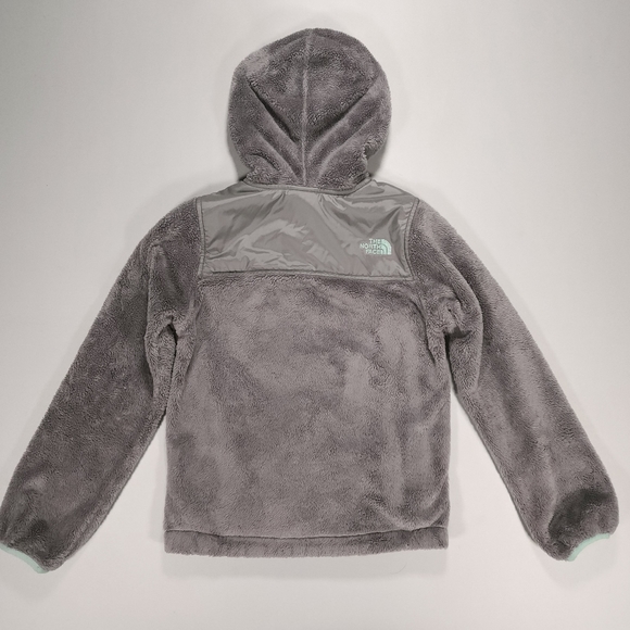 The Northface Oso Fleece Hoodie Full Zip Jacket! GirlsSize M 10-12 Gray GUC! - Picture 5 of 16